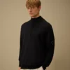 Cotton Sea Island Half Zip Lens Sweater