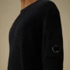 Cotton Sea Island Ribs Crewneck Lens Sweater