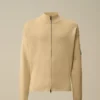 Cotton Sea Island Zipped Lens Cardigan