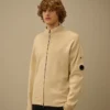 Cotton Sea Island Zipped Lens Cardigan