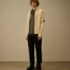 Cotton Sea Island Zipped Lens Cardigan