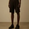 Diagonal Raised Fleece Cargo Sweatshorts
