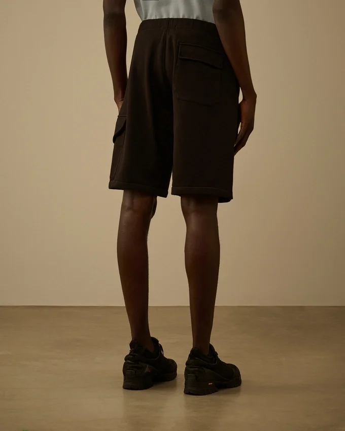 Diagonal Raised Fleece Cargo Sweatshorts