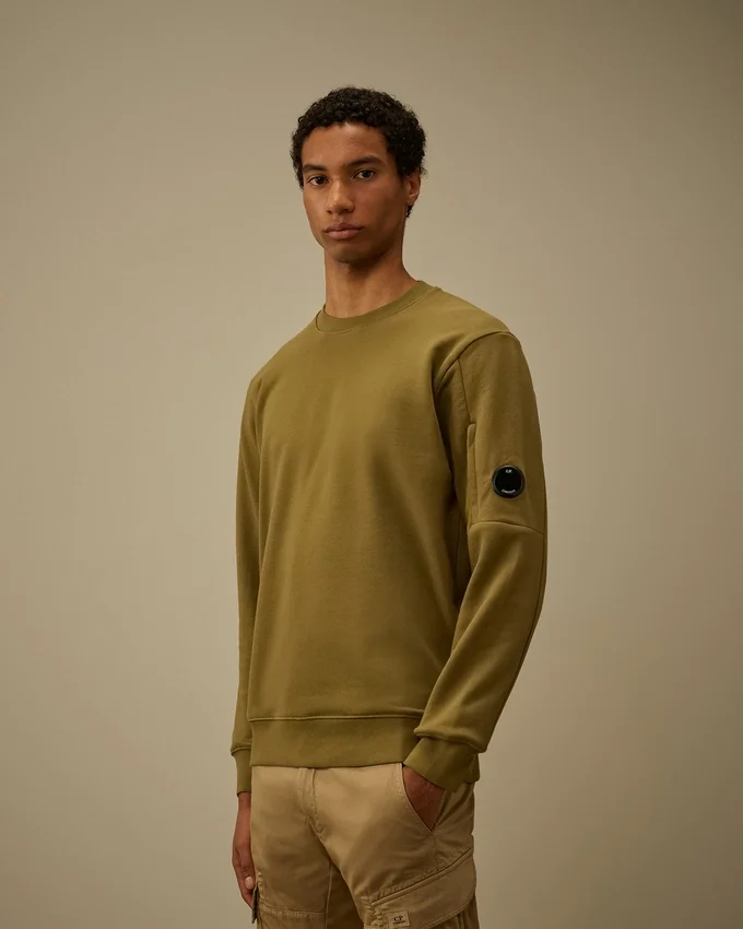 Diagonal Raised Fleece Crewneck Lens Sweatshirt