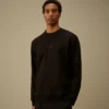 Diagonal Raised Fleece Crewneck Sweatshirt