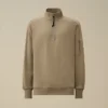 Diagonal Raised Fleece Half Zip Lens Sweatshirt
