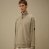 Diagonal Raised Fleece Half Zip Lens Sweatshirt