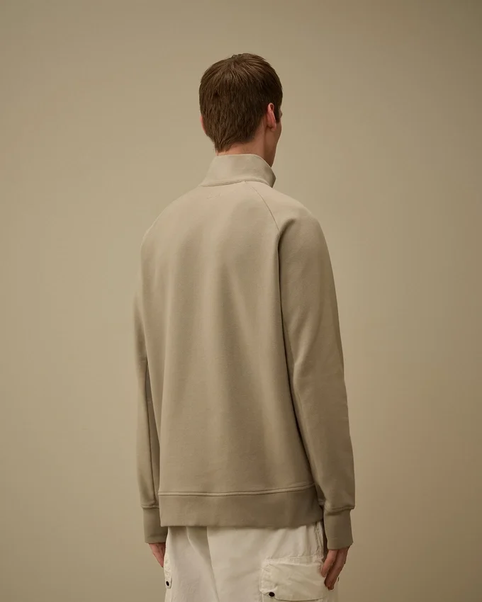 Diagonal Raised Fleece Half Zip Lens Sweatshirt