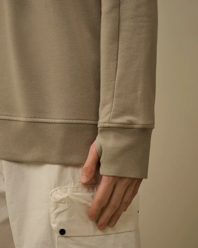 Diagonal Raised Fleece Half Zip Lens Sweatshirt