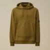 Diagonal Raised Fleece Hooded Lens Sweatshirt