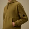 Diagonal Raised Fleece Hooded Lens Sweatshirt
