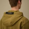 Diagonal Raised Fleece Hooded Lens Sweatshirt