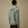 Diagonal Raised Fleece Zip Hooded Sweatshirt
