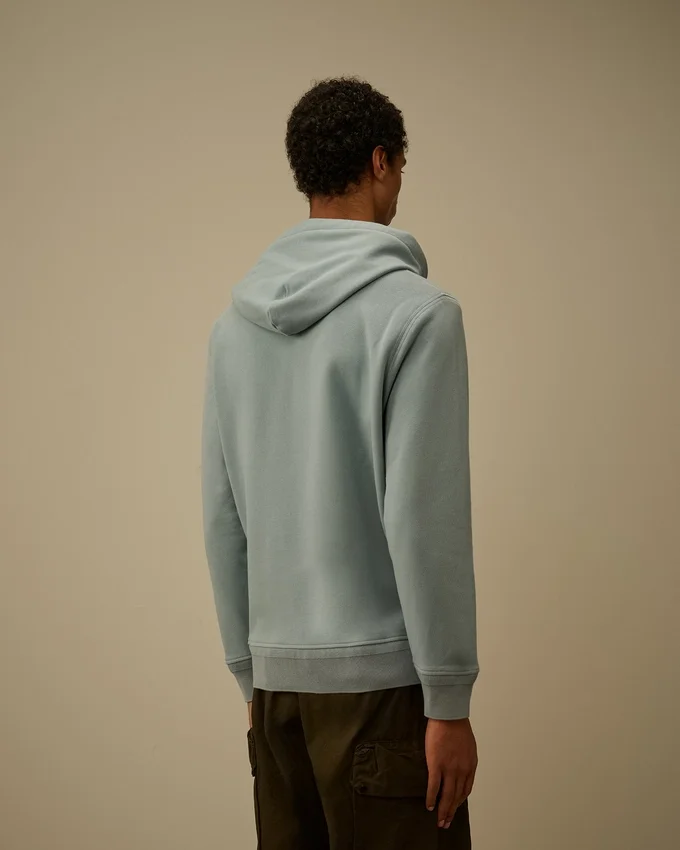 Diagonal Raised Fleece Zip Hooded Sweatshirt
