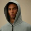 Diagonal Raised Fleece Zip Hooded Sweatshirt