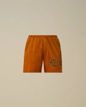 Eco-Chrome R Graphic Embroidery Swim Shorts