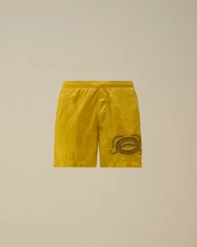 Eco-Chrome R Graphic Embroidery Swim Shorts