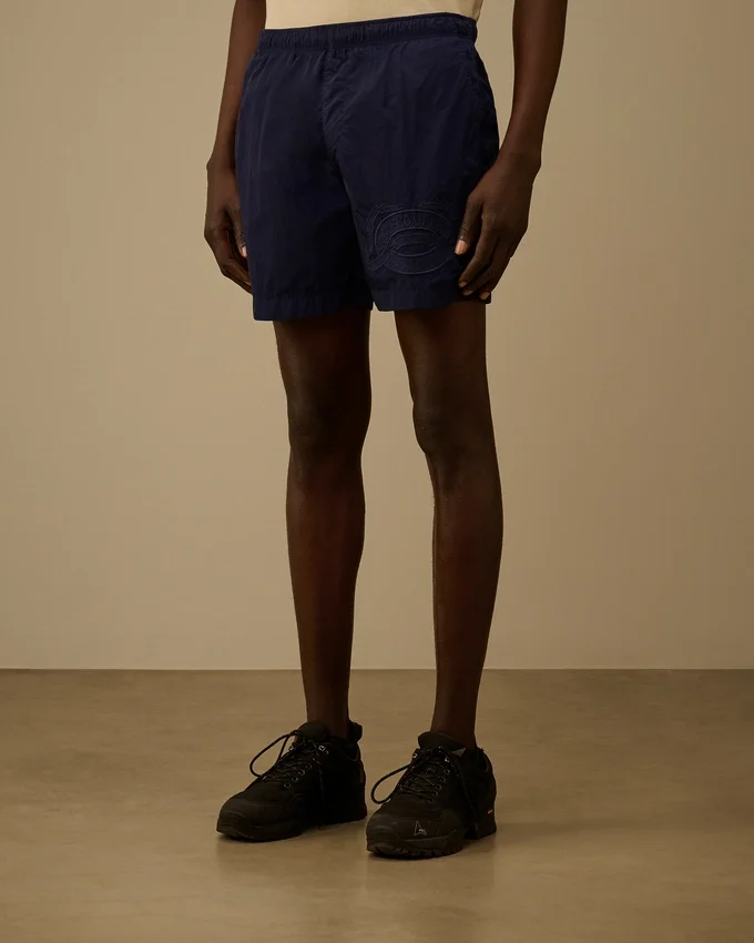 Eco-Chrome R Graphic Embroidery Swim Shorts