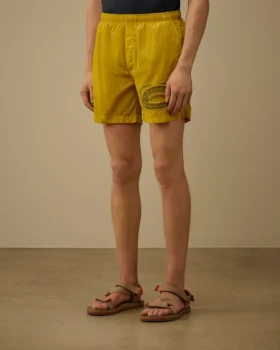 Eco-Chrome R Graphic Embroidery Swim Shorts