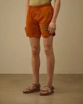 Eco-Chrome R Graphic Embroidery Swim Shorts