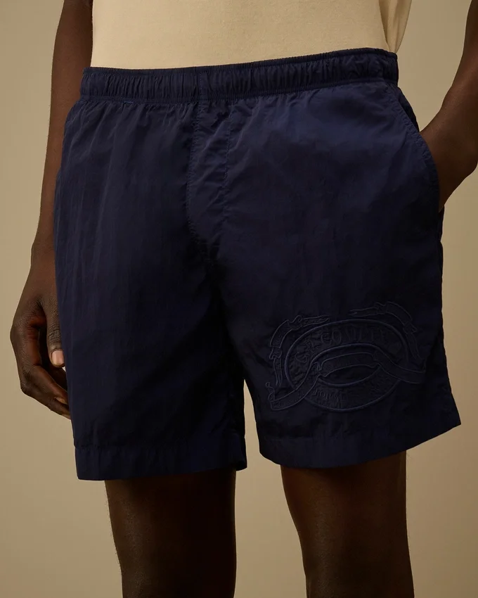 Eco-Chrome R Graphic Embroidery Swim Shorts