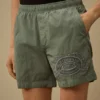 Eco-Chrome R Graphic Embroidery Swim Shorts