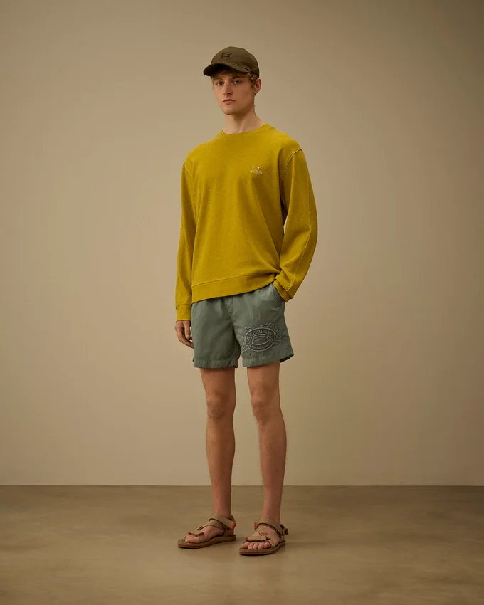 Eco-Chrome R Graphic Embroidery Swim Shorts