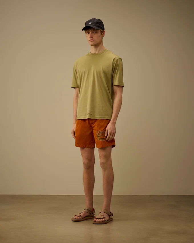Eco-Chrome R Graphic Embroidery Swim Shorts