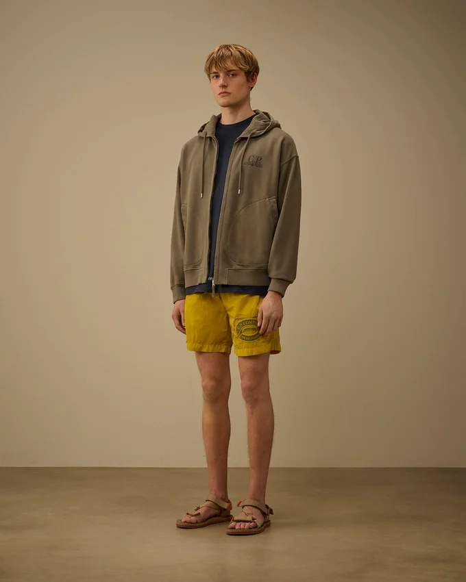 Eco-Chrome R Graphic Embroidery Swim Shorts