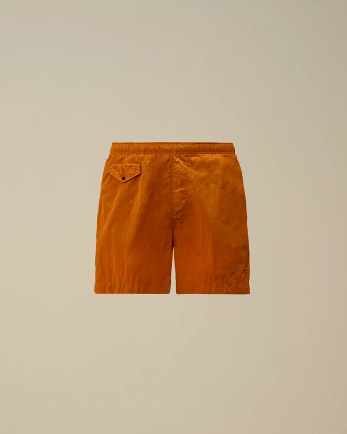 Eco-Chrome R Logo Embroidery Swim Shorts