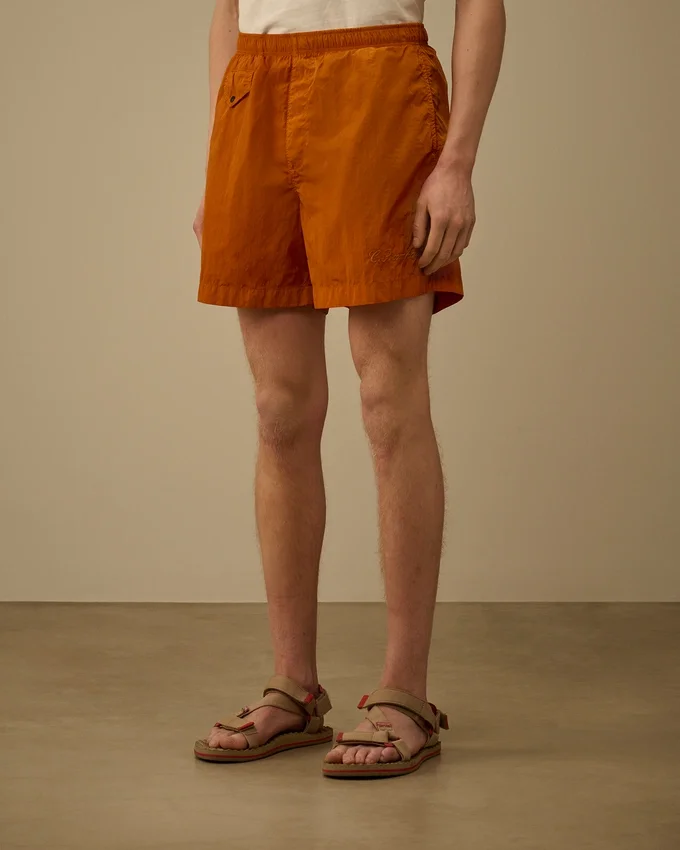 Eco-Chrome R Logo Embroidery Swim Shorts
