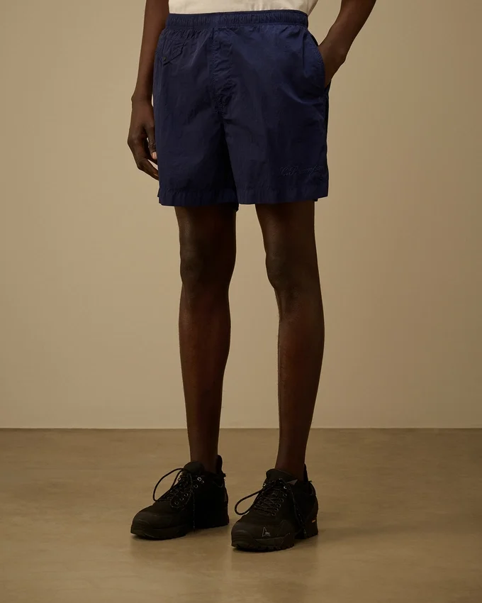Eco-Chrome R Logo Embroidery Swim Shorts