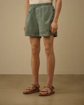 Eco-Chrome R Logo Embroidery Swim Shorts