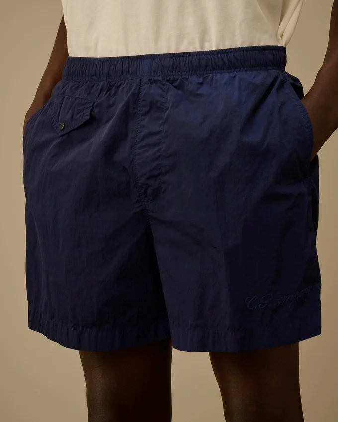 Eco-Chrome R Logo Embroidery Swim Shorts