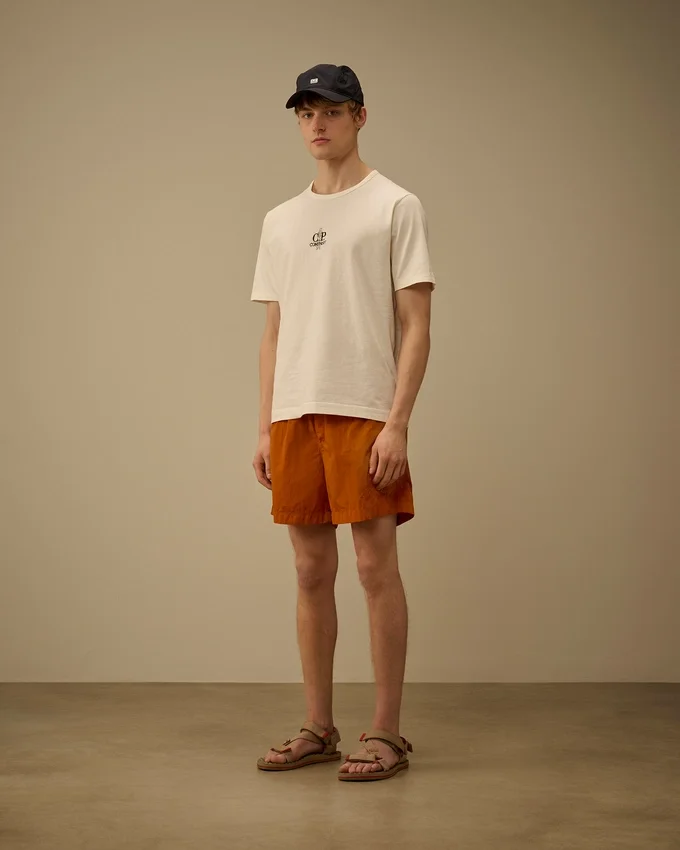 Eco-Chrome R Logo Embroidery Swim Shorts