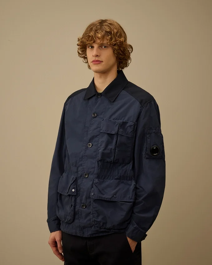 Flatt Nylon Mixed Button Lens Jacket