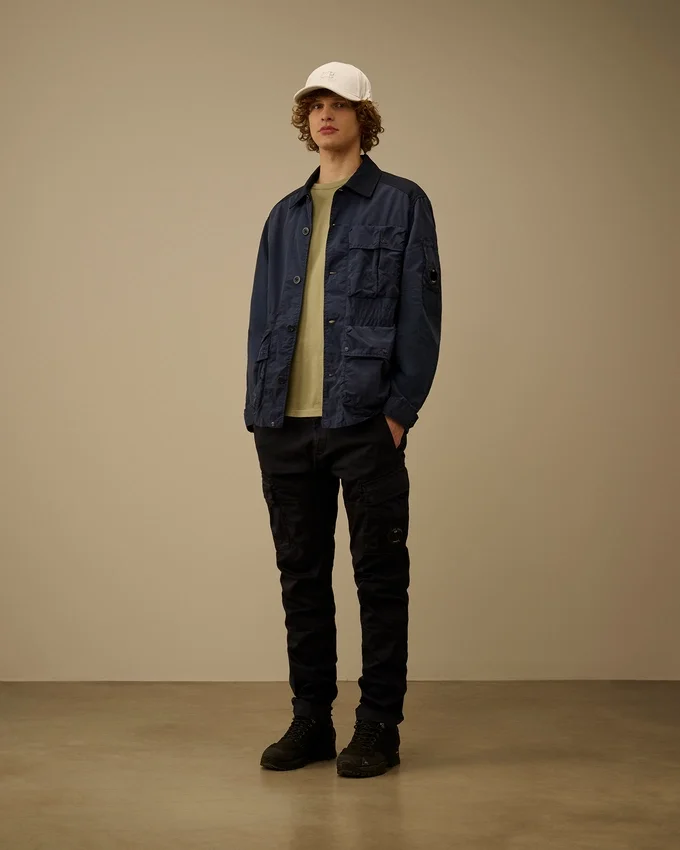 Flatt Nylon Mixed Button Lens Jacket