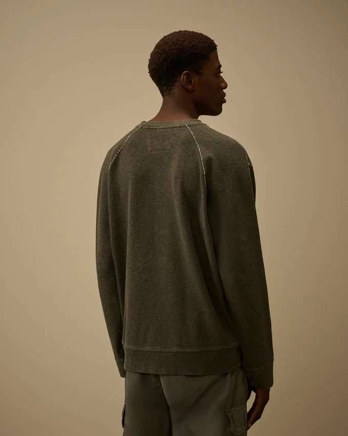 Heavy Jersey Plated Crewneck Sweatshirt