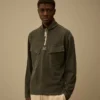 Heavy Jersey Plated Half Zip Sweatshirt