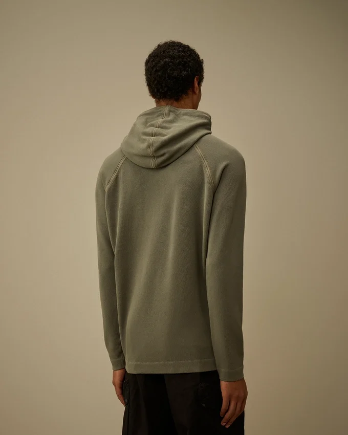Heavy Piquet Hooded Sweatshirt