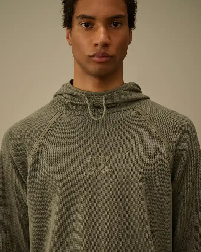 Heavy Piquet Hooded Sweatshirt