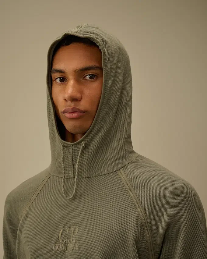 Heavy Piquet Hooded Sweatshirt