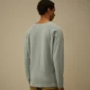 Heavy Piquet Pigment Dyed Mockneck Sweatshirt