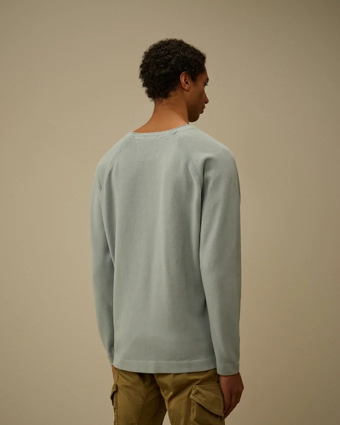 Heavy Piquet Pigment Dyed Mockneck Sweatshirt