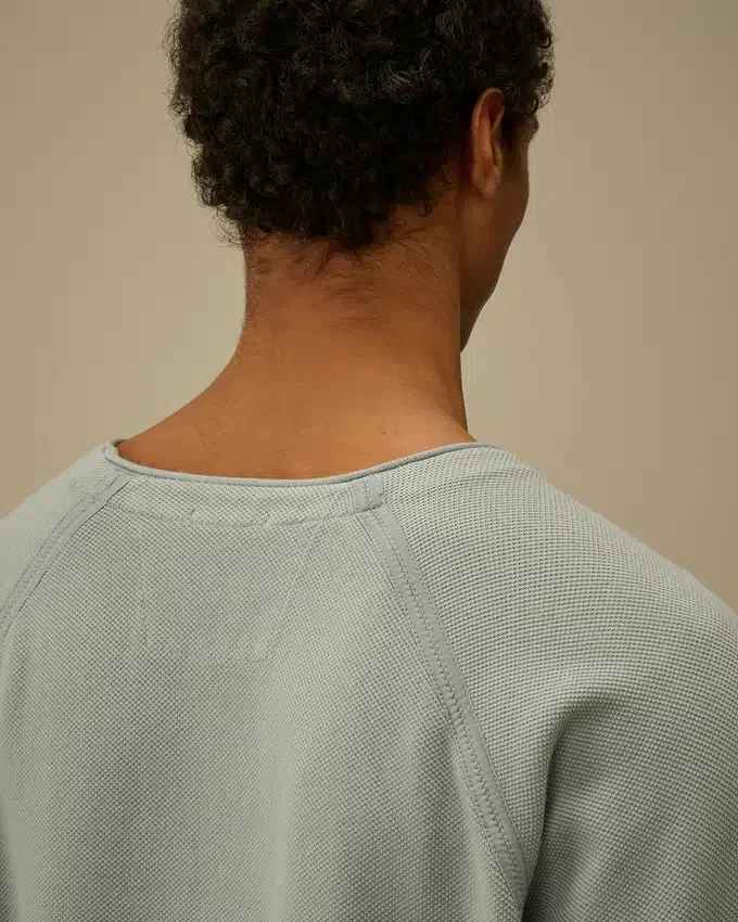 Heavy Piquet Pigment Dyed Mockneck Sweatshirt