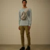 Heavy Piquet Pigment Dyed Mockneck Sweatshirt