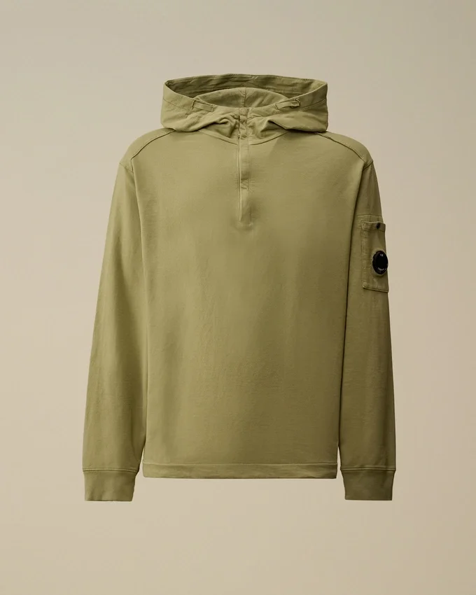 Light Fleece Half Zip Lens Sweatshirt