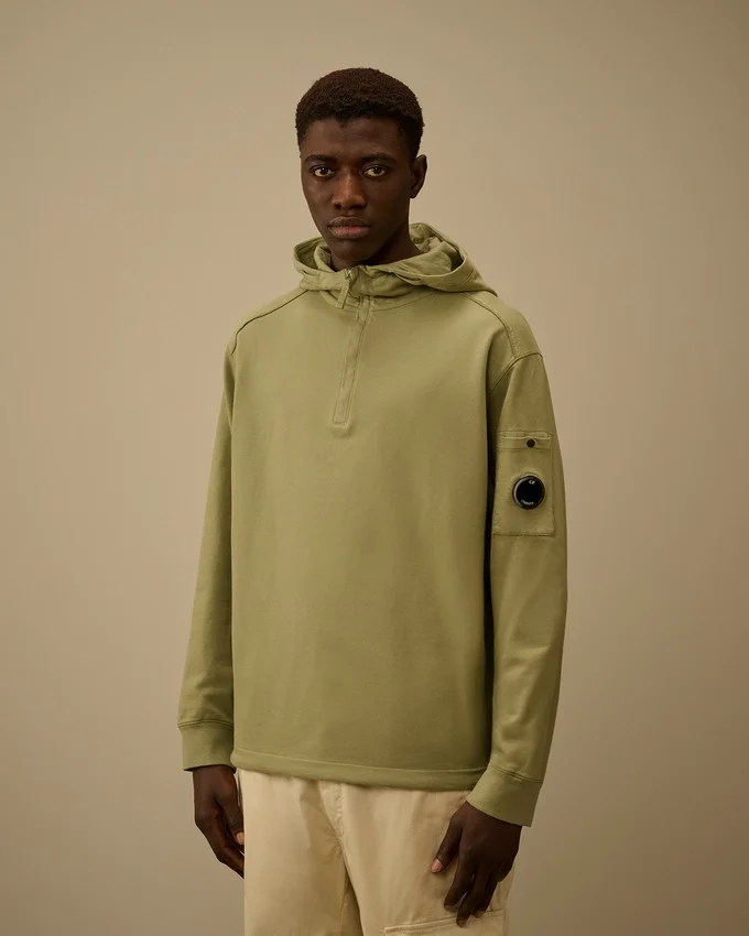 Light Fleece Half Zip Lens Sweatshirt