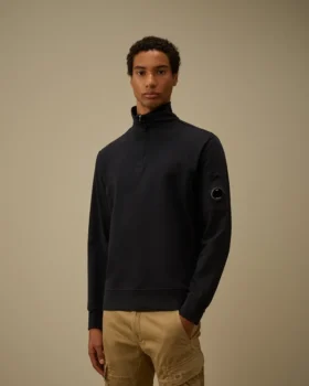 Light Fleece Half Zip Lens Sweatshirt