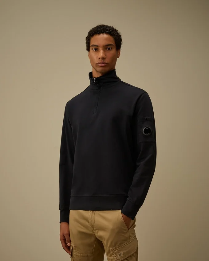 Light Fleece Half Zip Lens Sweatshirt